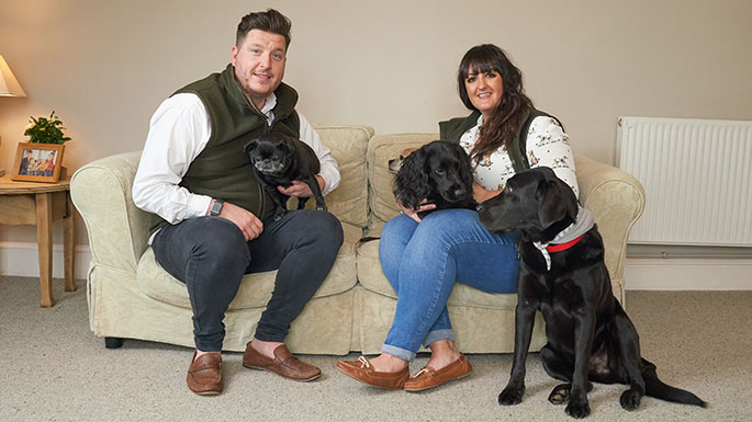  Paws up: Becky Linnell and Mike Walton are running their dream business