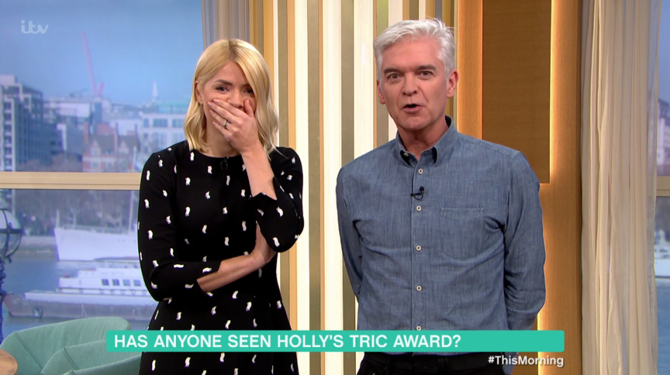  Holly Willoughby revealed that she has lost her TRIC Award as she returned to This Morning today following her nan's funeral