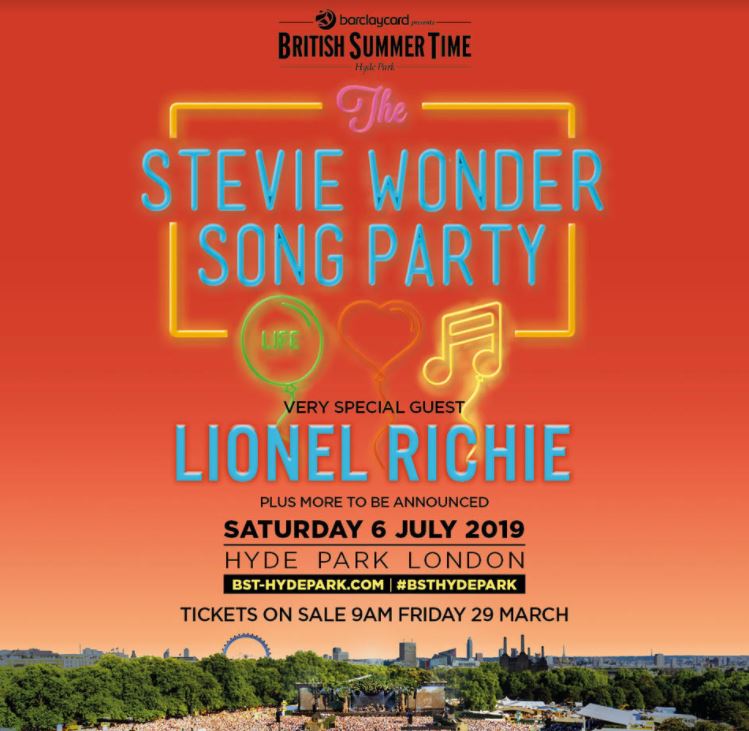  Stevie Wonder plus special guest Lionel Richie performed at Hyde Park this summer