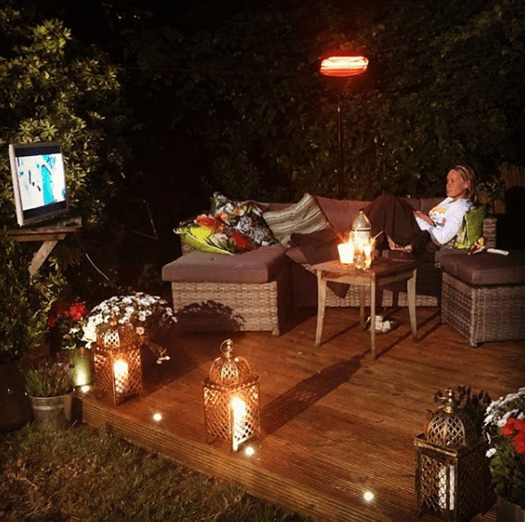  The decking area is transformed into an outdoor living room in the summer months