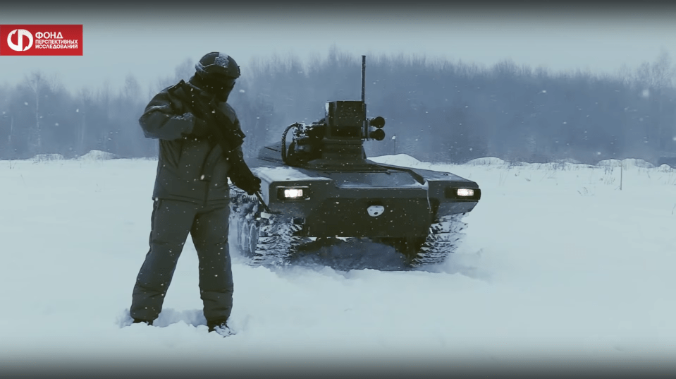  Russia showcased an AI-controlled mini tank in a 2019 video