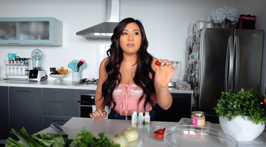  She had cherry tomatoes as her mid-morning snack