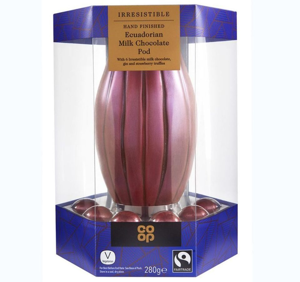  Coop's luxurious boozy Easter egg is actually in the shape of a cocoa pod