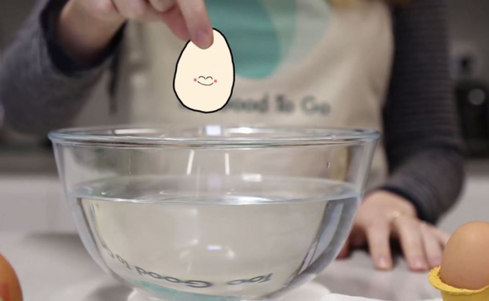  You can test the freshness of your eggs by putting them in a bowl of cold water