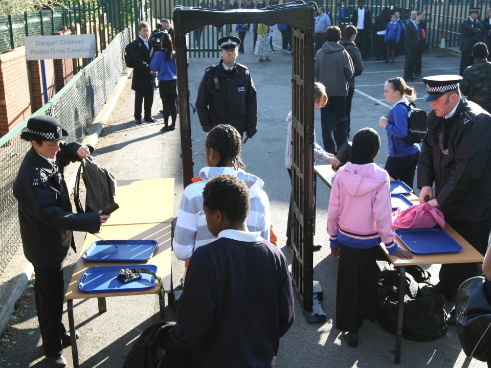  Knife arches are going to be used at schools across South London in a bid to tackle the growing problem of knife crime in the capital (stock photo)