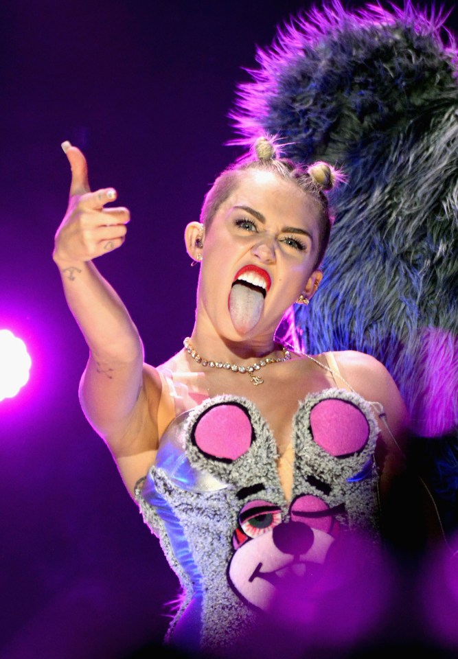  Miley is always getting her tongue out