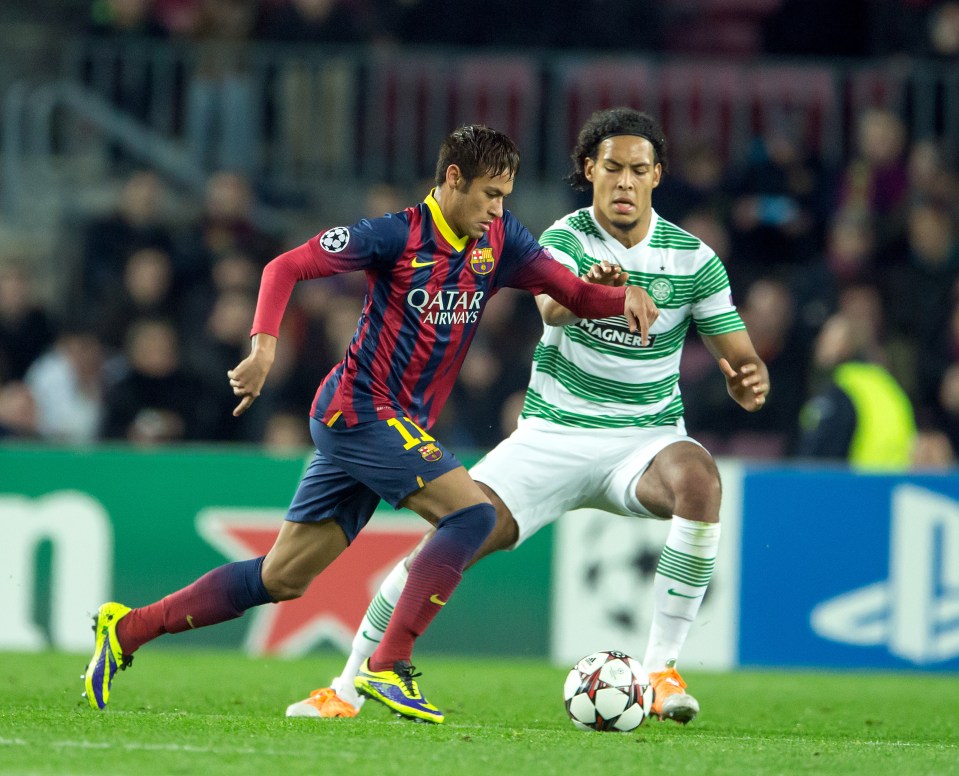  Virgil van Dijk and his Celtic were beaten 6-1 by Barcelona the last time the Dutch defender faced the Catalans