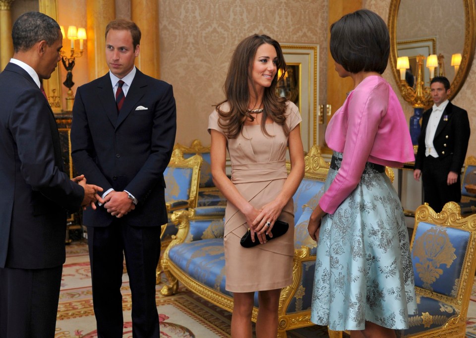 The newlyweds met Barack and Michelle Obama shortly after their marriage