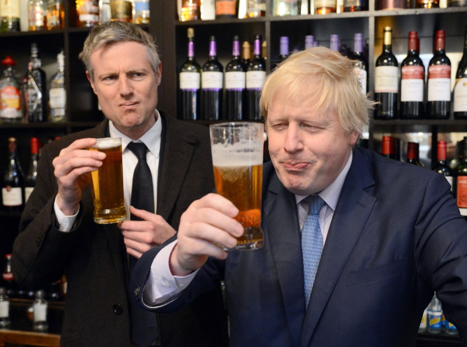  Boris accepted the pint after the telly presenter dipped his willy in it