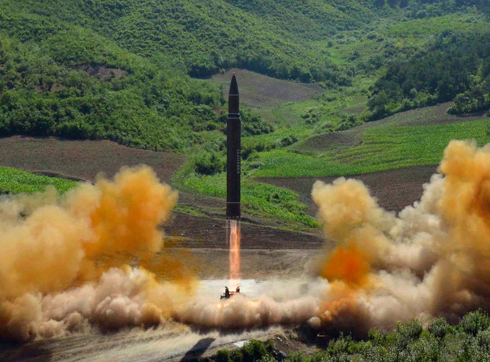  North Korea launches its deadly Hwasong-14 intercontinental ballistic missile on July 4, 2017