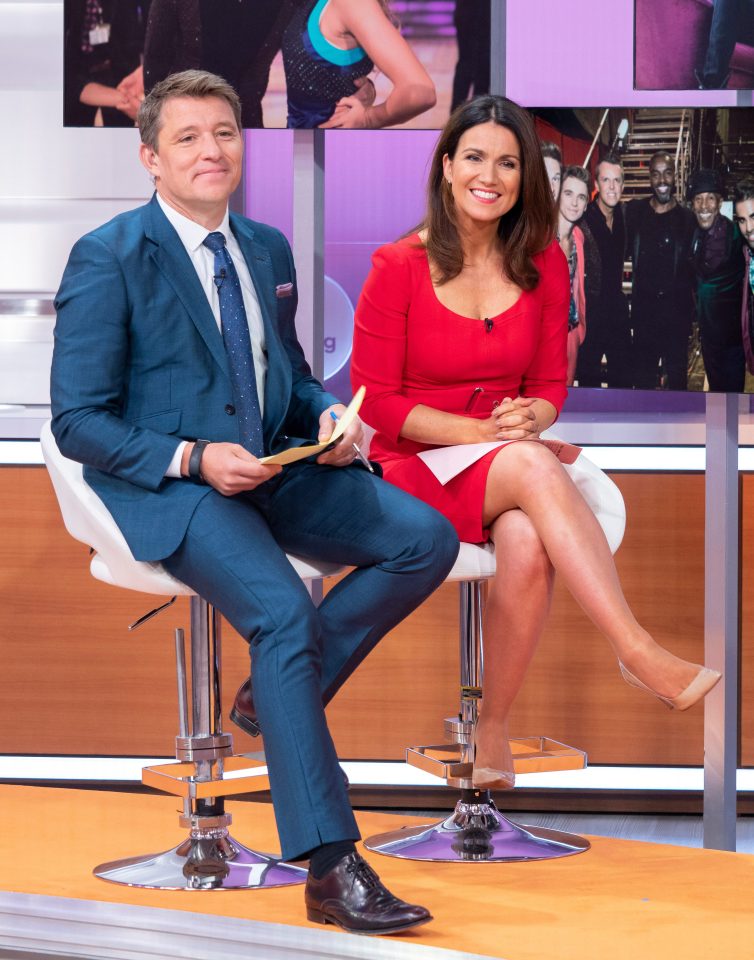  The GMB host seems happy and relaxed next to her other co-host, Ben Shephard