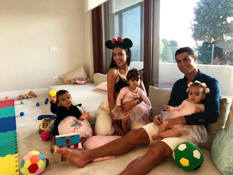  The happy family swapped Spain for Italy when Cristiano Ronaldo joined Juventus for £99million