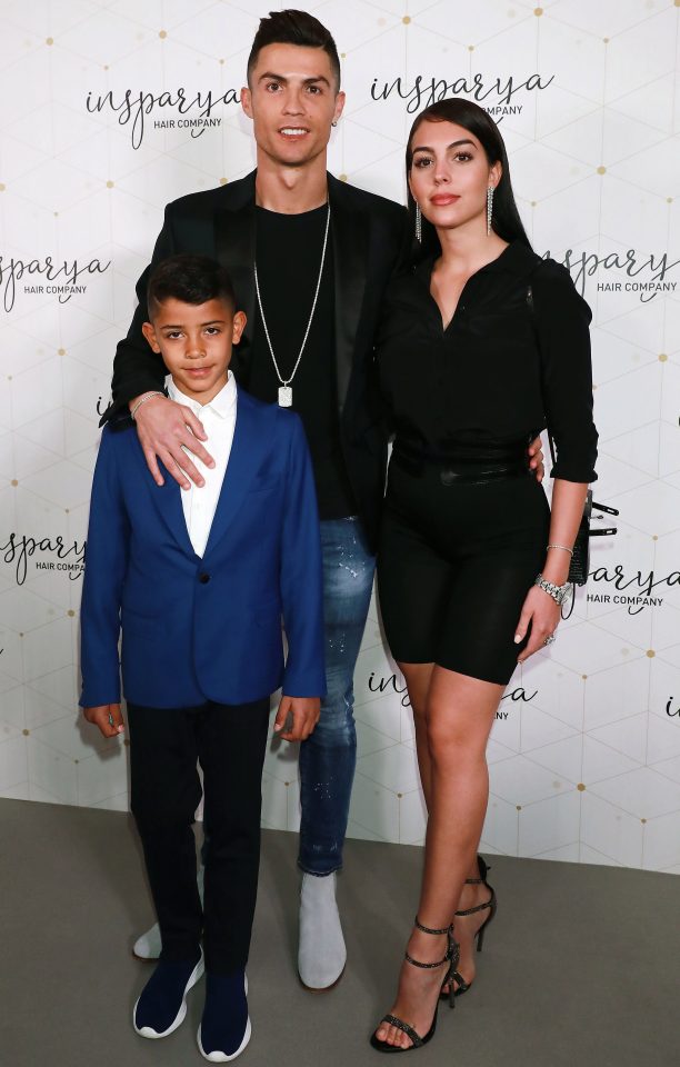  Georgina Rodriguez has one child with the star footballer, and has spoken of her delight at being able to bring up his son, Cristiano Jr, above, and twins Eva and Mateo