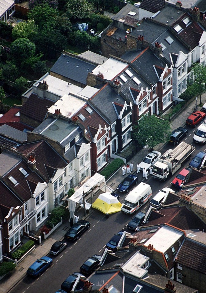 Emergency services in Gowan Avenue, where Jill was shot at point blank range