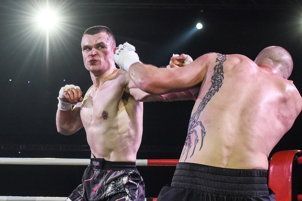  Lucas Marshall and Tadas Ruzga face off at the Ultimate Bare-Knuckle Boxing event in Manchester