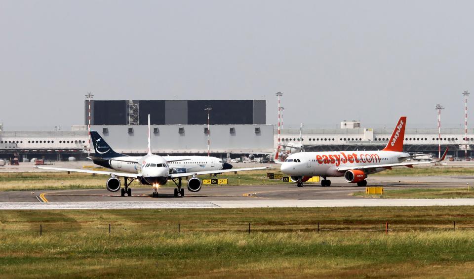  Malpensa airport near Milan was closed after a reported drone sighting (file image)