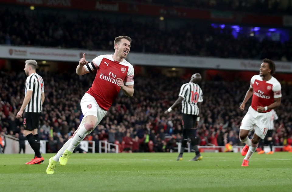  Ramsey struck his latest goal in the win over Newcastle