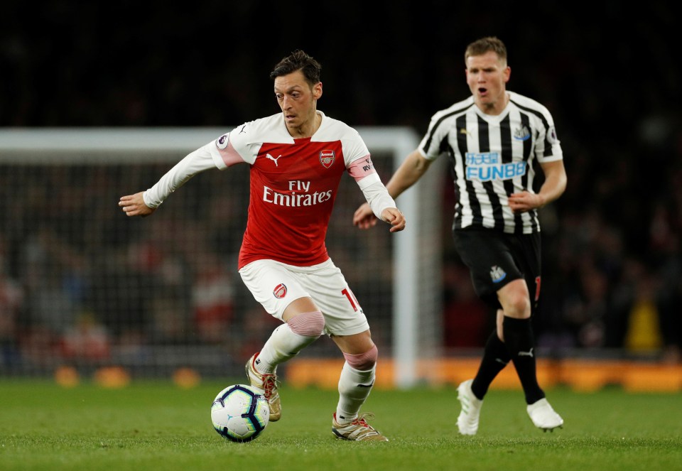  Mesut Ozil was the star of the show for Arsenal in the win over Newcastle