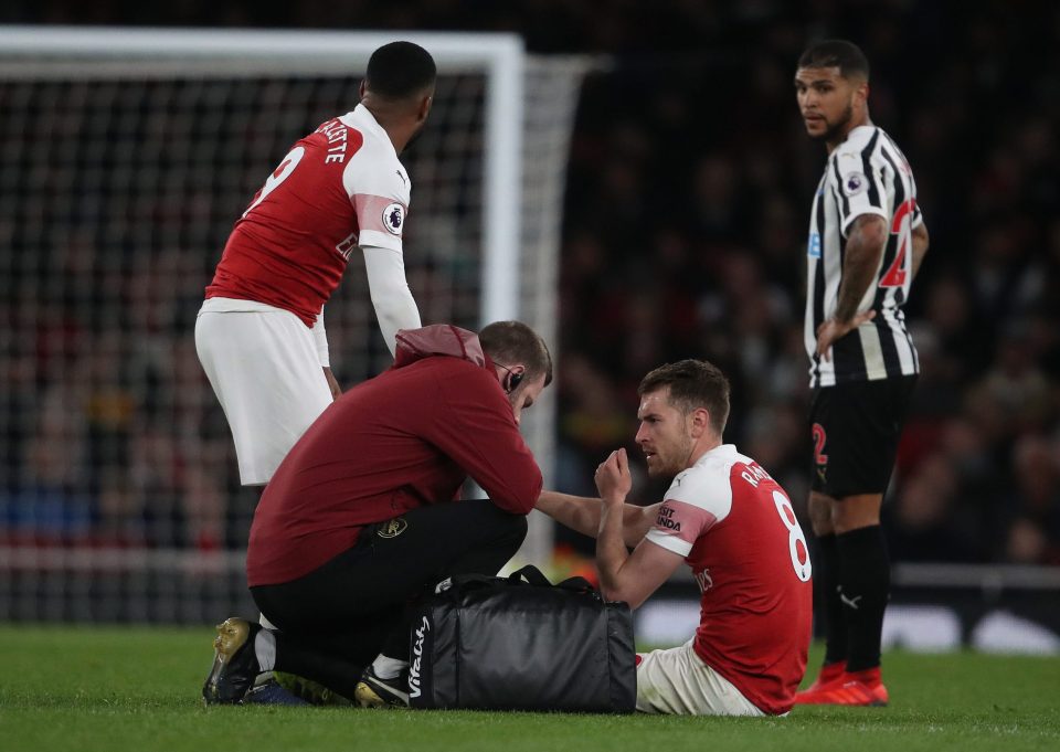  There was one downside to the game as Aaron Ramsey came off injured in the second half