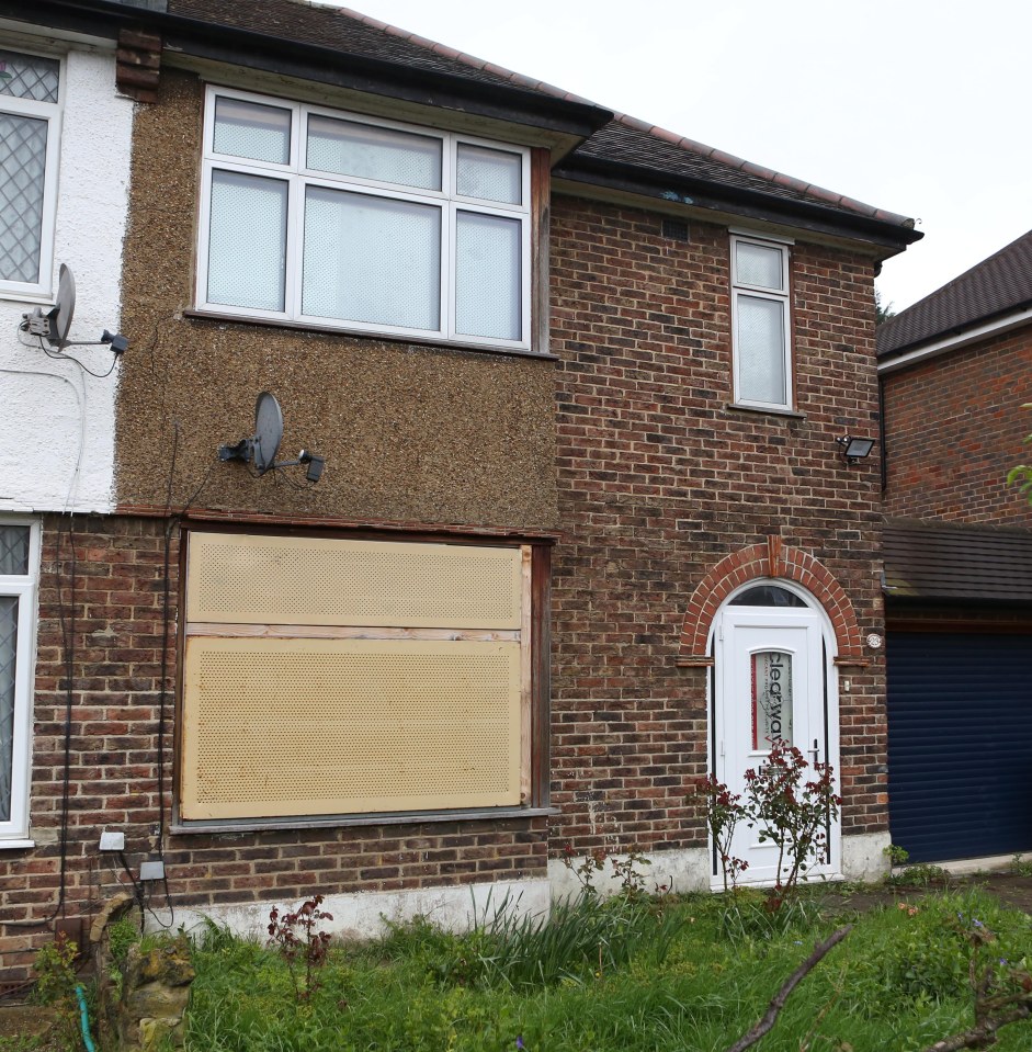  The Osborn-Brooks' home is shuttered up after the family moved away from the area