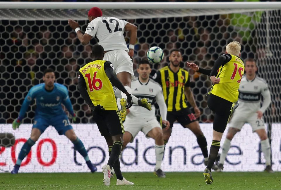  Will Hughes thumps a glorious goal to restore Watford's lead and send Fulham spiralling towards relegation with five games left