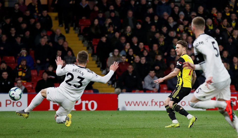  Kiko Femenia is on hand to fire the clinical fourth Watford goal after 75 minutes