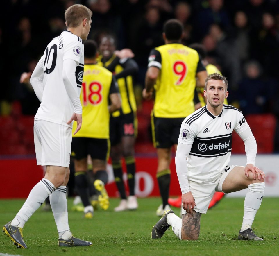  Tim Ream and Fulham are on the knees as they go down to the Championship