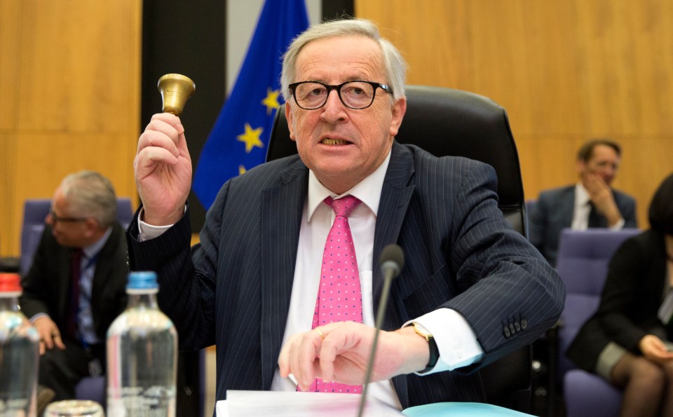  Jean-Claude Juncker gets out his little bell at an EU meeting