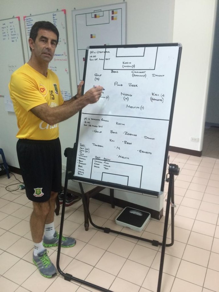  Stevens while in charge of Army FC in 2015