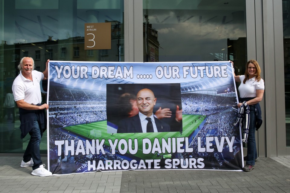  Spurs fans showed their appreciation to chairman Daniel Levy, who has been the driving force behind the stadium