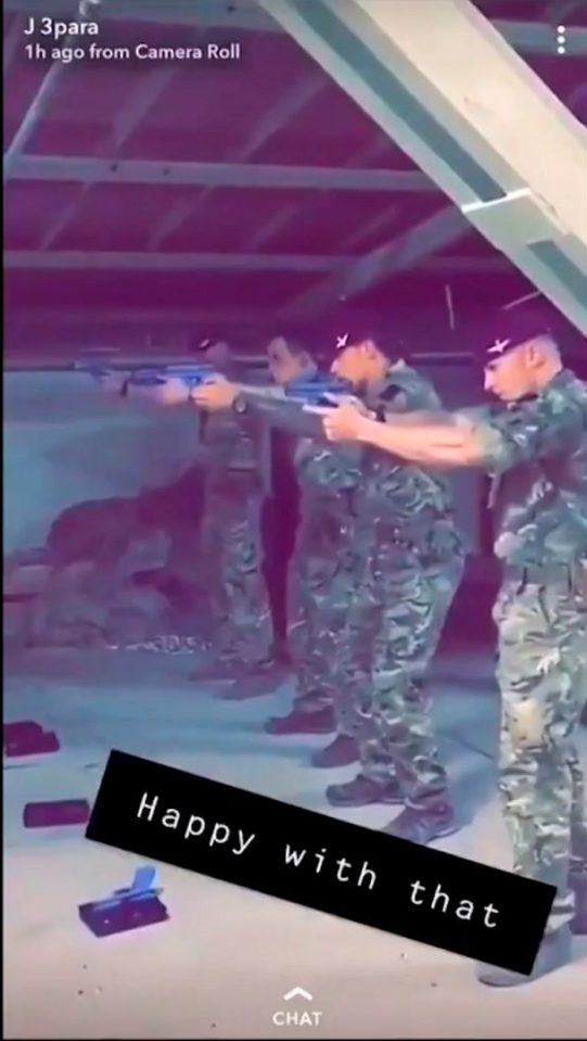  Army soldiers using an image of Jeremy Corbyn’s head as a shooting target