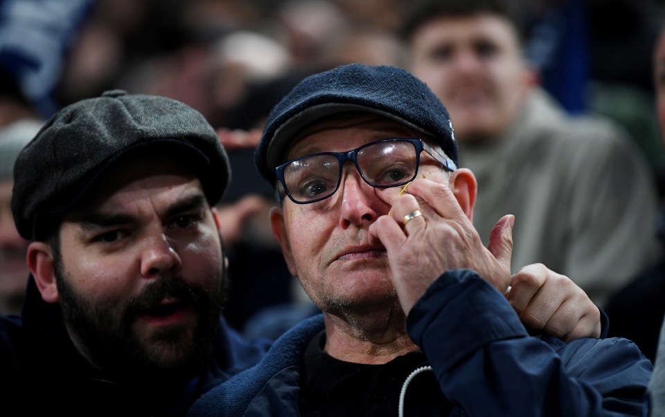  No doubt this Spurs fan was not the only one who shed a tear as the 62,062-capacity ground finally hosted a Premier League game