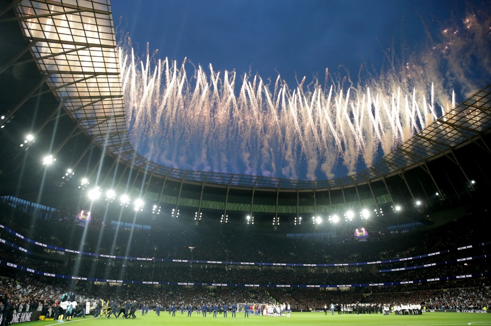  Tottenham opened their new stadium with a spectacular opening ceremony