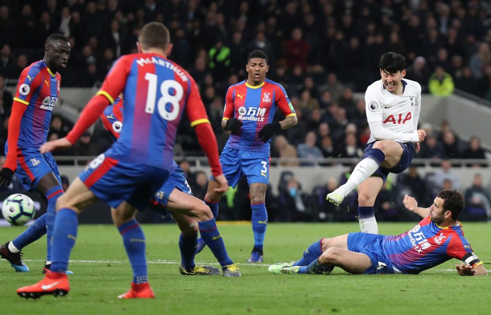  Spurs star Son Heung-min drills the first ever goal at Tottenham Stadium