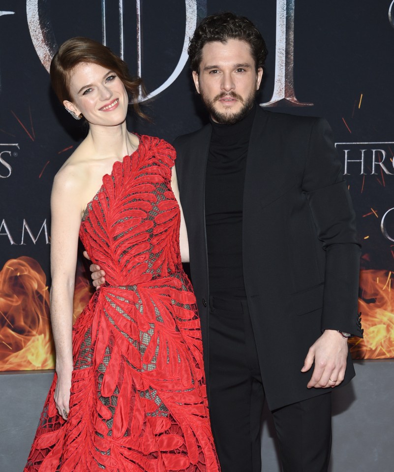  Kit Harington and wife Rose Leslie attended hand-in-hand