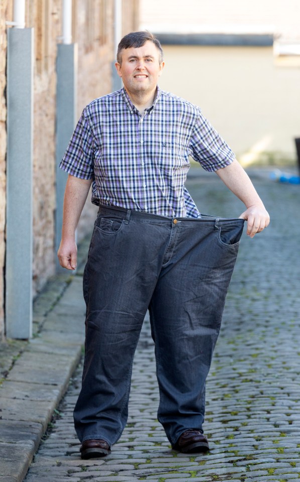  Now the 42-year-old has shed half of his body weight inside a year