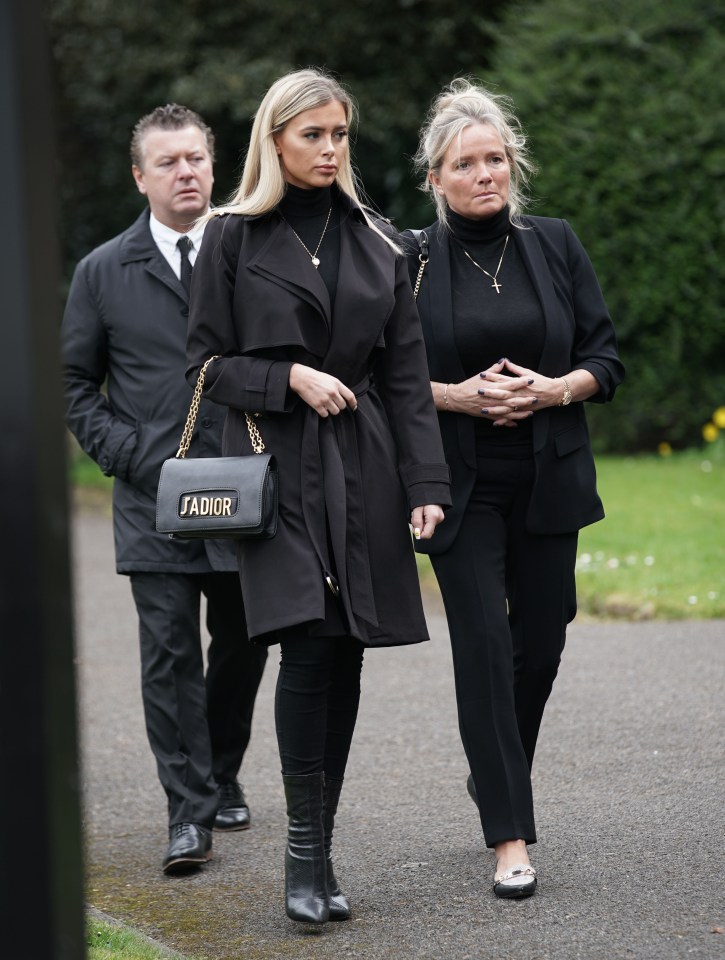  Mike's ex-girlfriend Ellie O'Donnell arrived to pay her respects