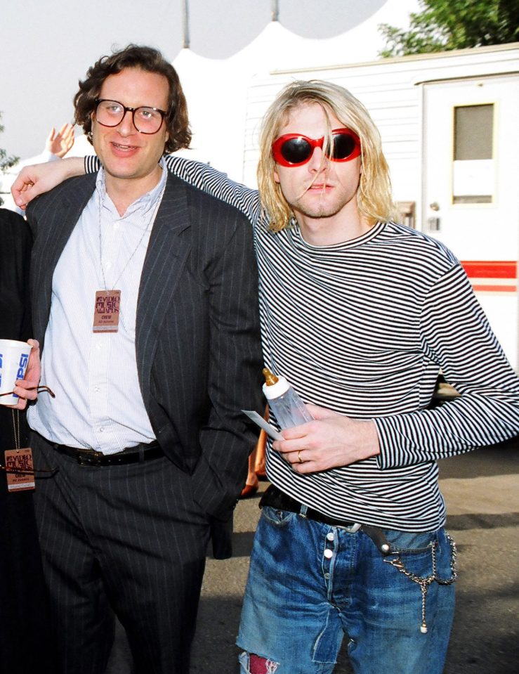  Former Nirvana manager David Goldberg, left, has branded claims Kurt Cobain, right, was murdered as 'ridiculous'