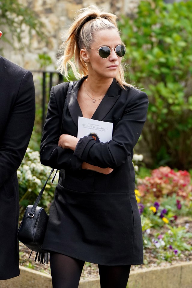  Love Island presenter Caroline Flack was seen leaving his funeral on Friday afternoon