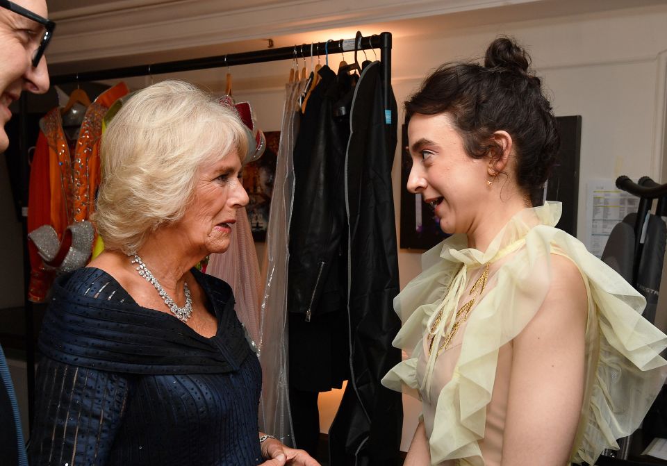  The Duchess of Cornwall talks to Patsy Ferran, winner of the best actress award