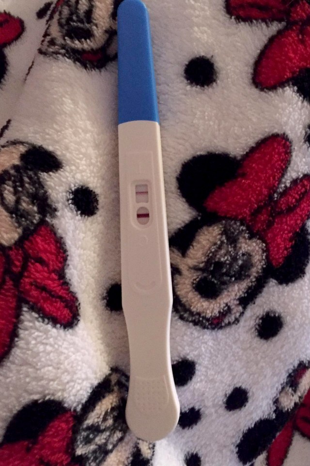  Jade's first positive pregnancy test