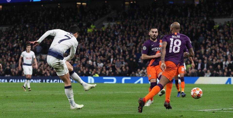  Son scored to earn Spurs a 1-0 win in the first leg of their quarter-final clash