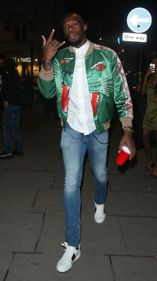  Usain Bolt rocked up to the exclusive nightclub in a £985 jacket