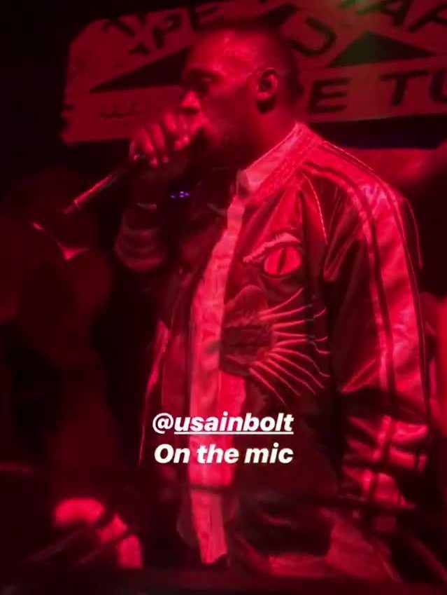  Tape Nightclub posted a video of Usain Bolt singing to their Instagram page