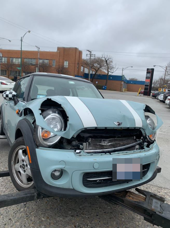  Taryn said she was devastated over her ice blue Mini Cooper, the first car she had ever owned