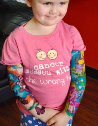  Trinity Faith D'Autorio sat patiently for four hours while getting 'tattooed'