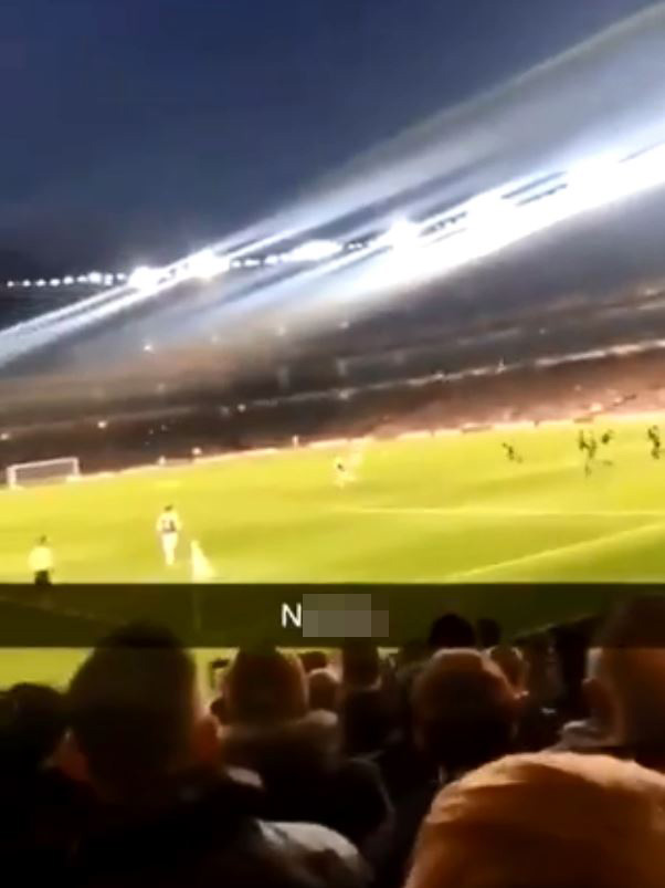  A fan chanted the N-word at the star during Arsenal's game against Napoli