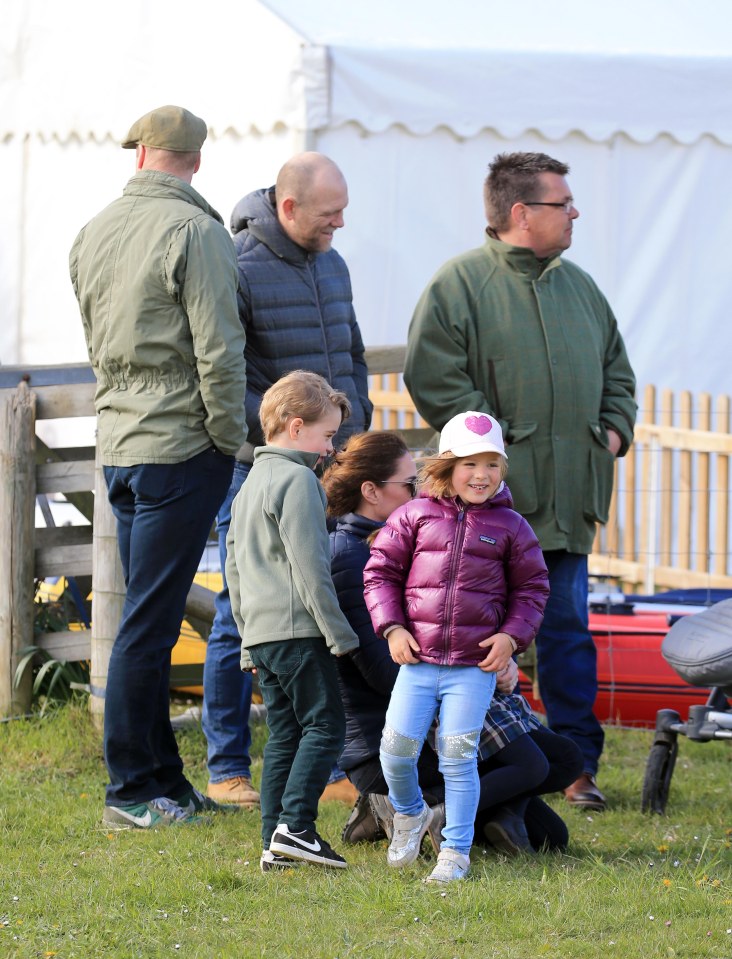  Mia grinned while her mum competed in the trials