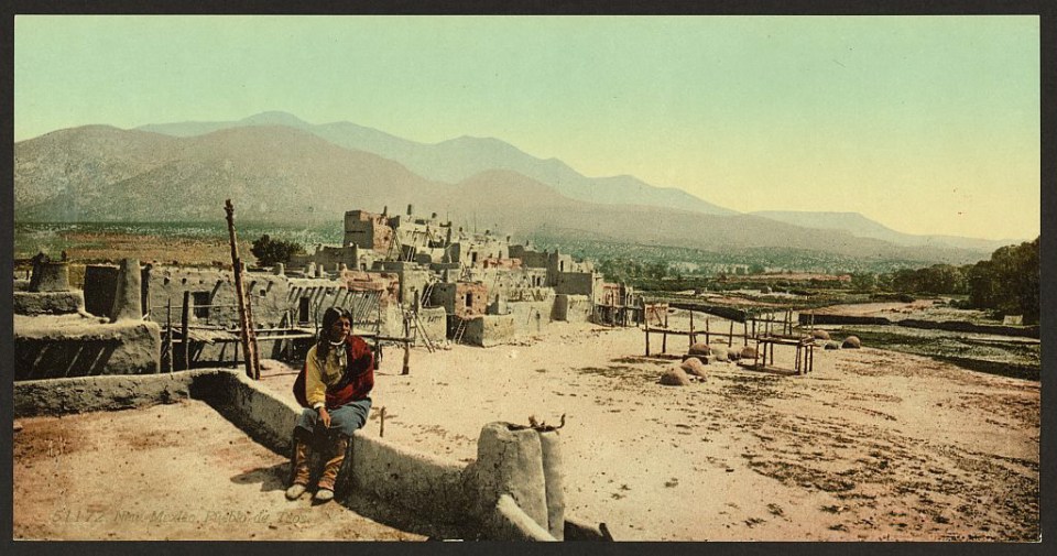 A Pueblo de Taos, a native American. The indigenous population was often removed from their home land and forced on to reservations