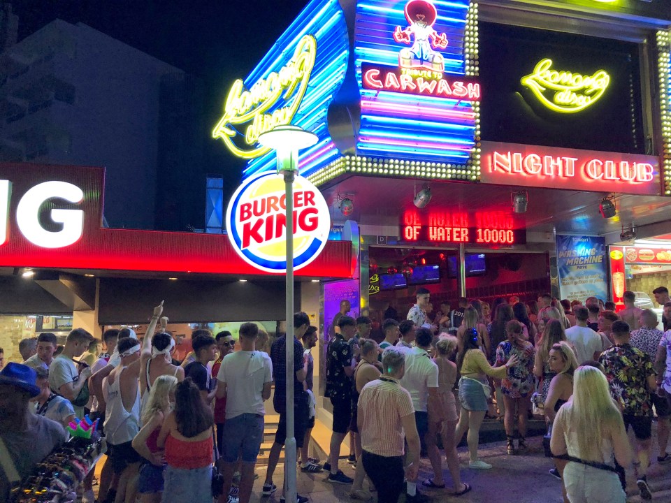 The attack happened at Banana's Disco on the Magaluf strip